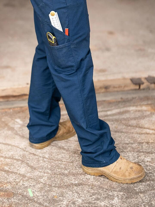 Image of a model wearing Pants. Productname: Volcom - Mens Caliper Carpenter Pants - Navy - in Navy colour by brand - Volcom