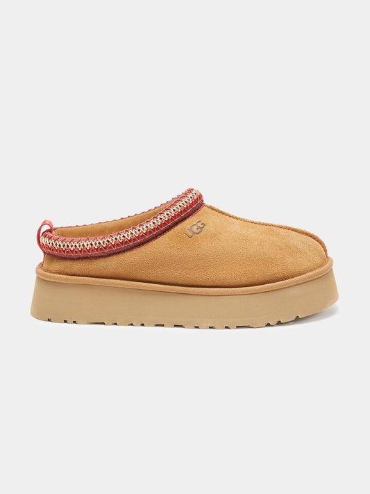 Image of Boots. Productname: Ugg Womens Tazz Platform Slip-On Shoes in Chestnut colour by brand - Ugg