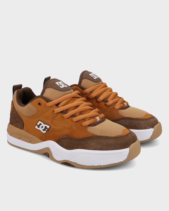 Image of Shoes. Product name - DC Shoes Mens Dc Ascend Skate Shoes Brown/White in Brown/White colour by brand - DC Shoes