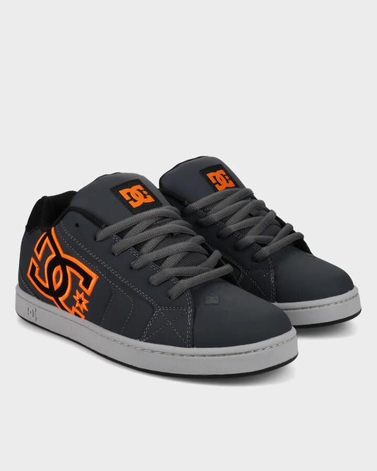 Image of Sneakers. Productname: DC Shoes - Mens Net Sneakers - Grey/Black/Orange - in Grey/Black/Orange colour by brand - DC Shoes