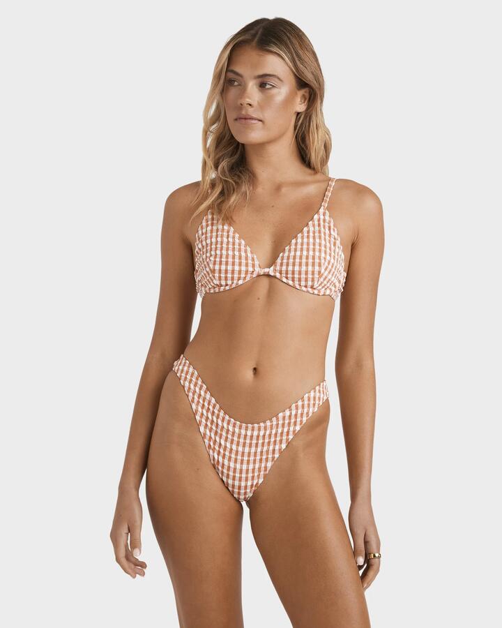 Image of Swimwear. Productname: Billabong - Womens Wave Check Hike Bikini Bottom - Tigerlily - in Tigerlily colour by brand - Billabong