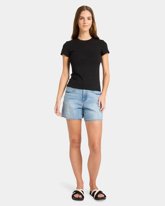 Image of T-Shirts. Productname: Nunui Womens Westlake T-Shirt Black - in Black colour by brand - Nunui