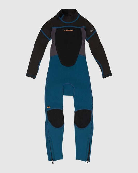 Image of a model wearing Tops. Productname: Quiksilver Boys 2-6 3/2Mm Prologue Back Zip Wetsuit Midnight Turquoise - in Midnight Turquoise colour by brand - Quiksilver