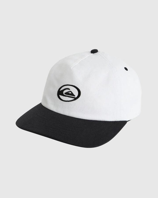 Image of Hats. Productname: Quiksilver - Mens Tilt Snapback Cap - White - in White colour by brand - Quiksilver
