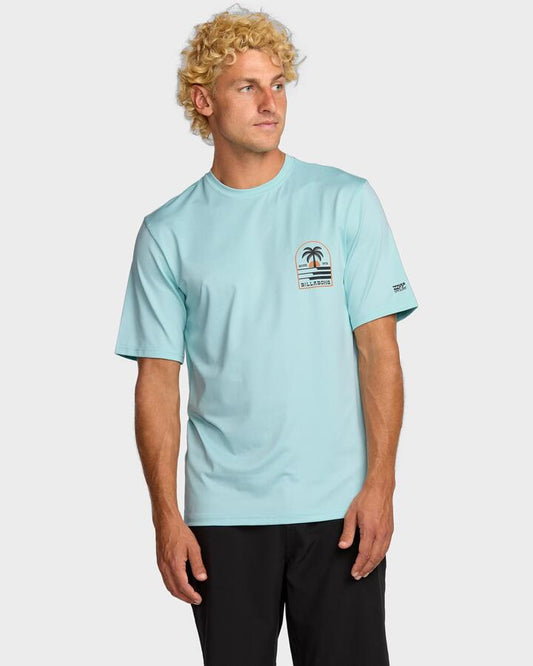 Image of Shirts. Product name - Billabong Mens Portal Lf Surf Shirt Light Blue Heather - in Light Blue Heather colour by brand - Billabong