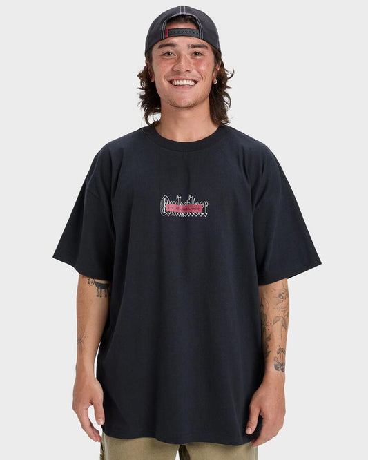 Image of T-Shirts. Productname: Quiksilver Mens Mercury Double Up T-Shirt Black - in Black colour by brand - Quiksilver