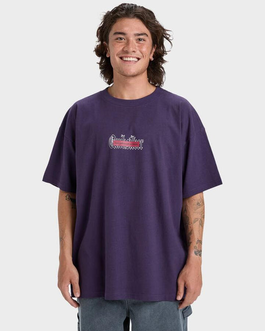 Image of T-Shirts. Productname: Quiksilver Mens Mercury Double Up T-Shirt Purple Velvet - in Purple Velvet colour by brand - Quiksilver