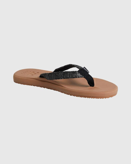 Image of Sandals. Product name - Billabong Womens Kiana Recovery Sandals Black in Black colour by brand - Billabong