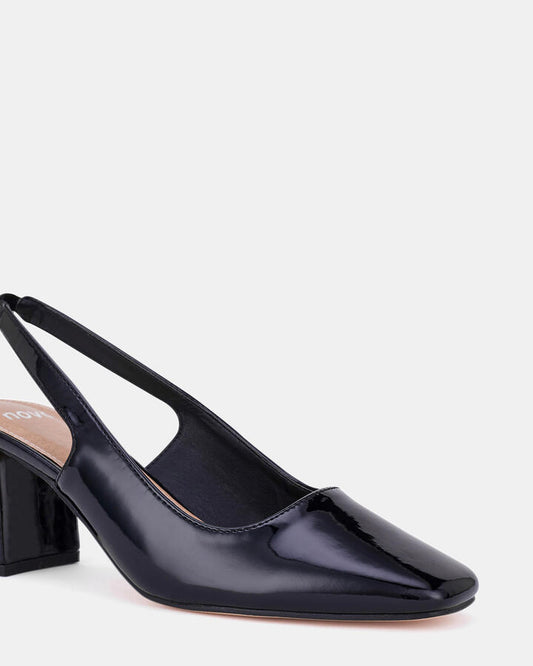 ISHANI  Black Patent Women's Court - Low Heel Novo Heels 06
