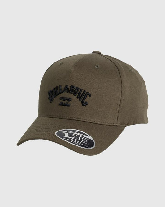 Image of Hats. Productname: Billabong - Arch Flexfit 110 Snapback Cap - Dark Military - in Dark Military colour by brand - Billabong