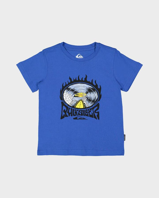 Image of T-Shirts. Product name - Quiksilver Boys 2-7 Foam Ball T-Shirt Nebulas Blue in Nebulas Blue colour by brand - Quiksilver