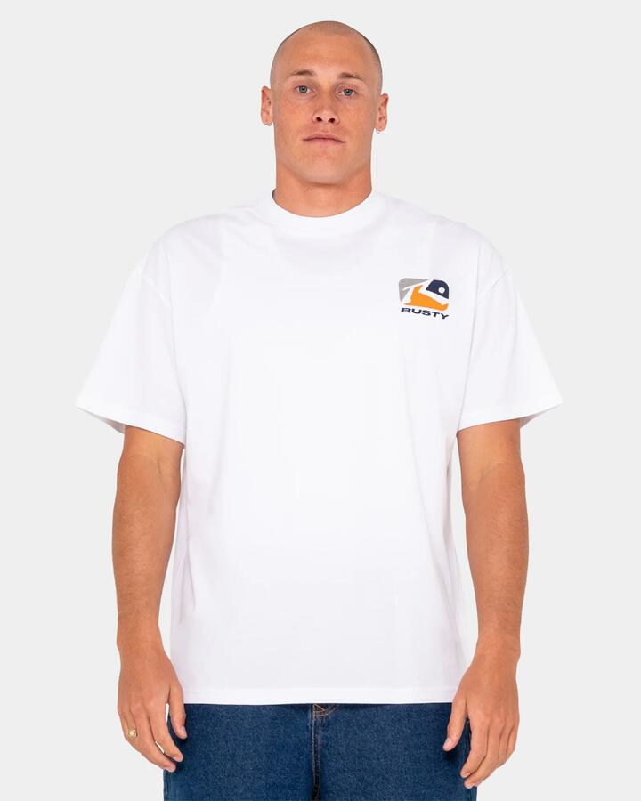 Image of T-Shirts. Product name - Rusty Mens Phenom T-Shirt White 5 in White 5 colour by brand - Rusty