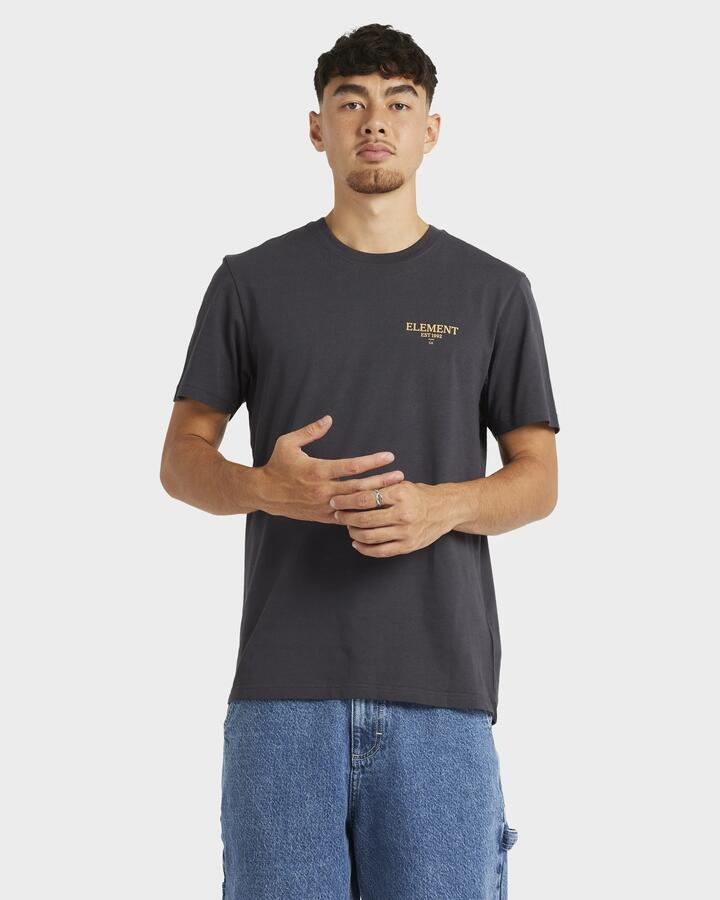 Image of T-Shirts. Product name - Element Mens Brazen T-Shirt Off Black in Off Black colour by brand - Element