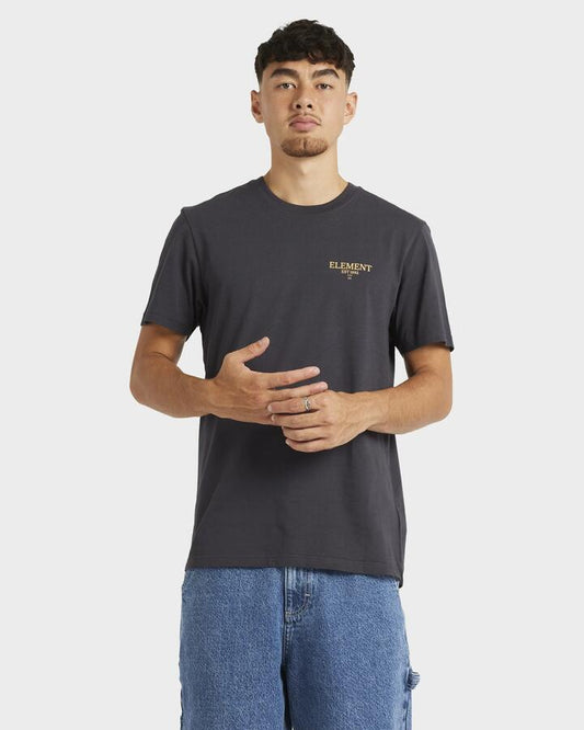 Image of T-Shirts. Product name - Element Mens Brazen T-Shirt Off Black in Off Black colour by brand - Element