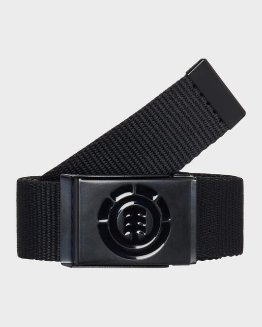 Image of Accessories. Productname: Element - Mens Icon Webbing Nylon Belt - Flint Black - in Flint Black colour by brand - Element