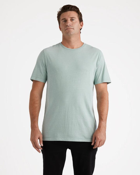Image of T-Shirts. Product name - Volcom Mens Aus Wash T-Shirt Chambray in Chambray colour by brand - Volcom