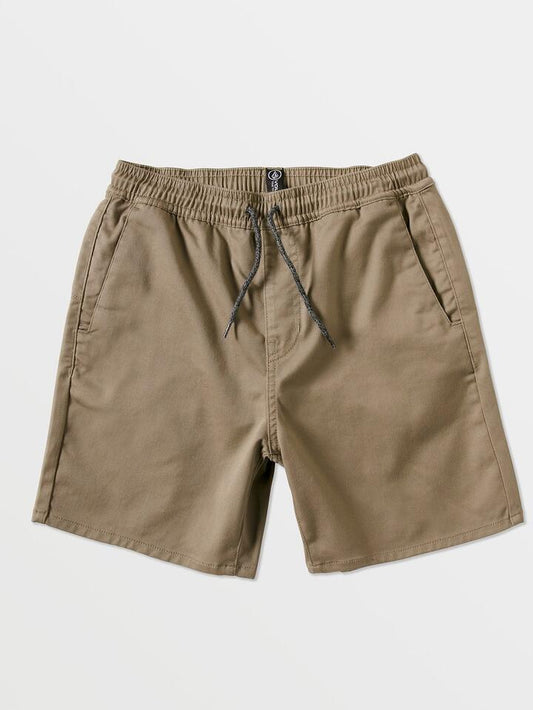 Image of Accessories. Productname: Volcom Boys 8-16 Frickin Elastic 15" Walkshorts Khaki - in Khaki colour by brand - Volcom