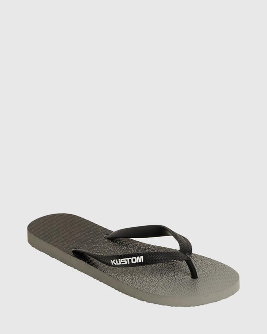 Image of Sandals. Productname: Kustom - Mens Blend Base Thongs - Black Fade - in Black Fade colour by brand - Kustom