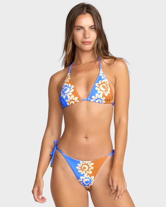 Image of Swimwear. Product name - Billabong Womens Trippin Dippin Remi Tri Bikini Top Multi in Multi colour by brand - Billabong