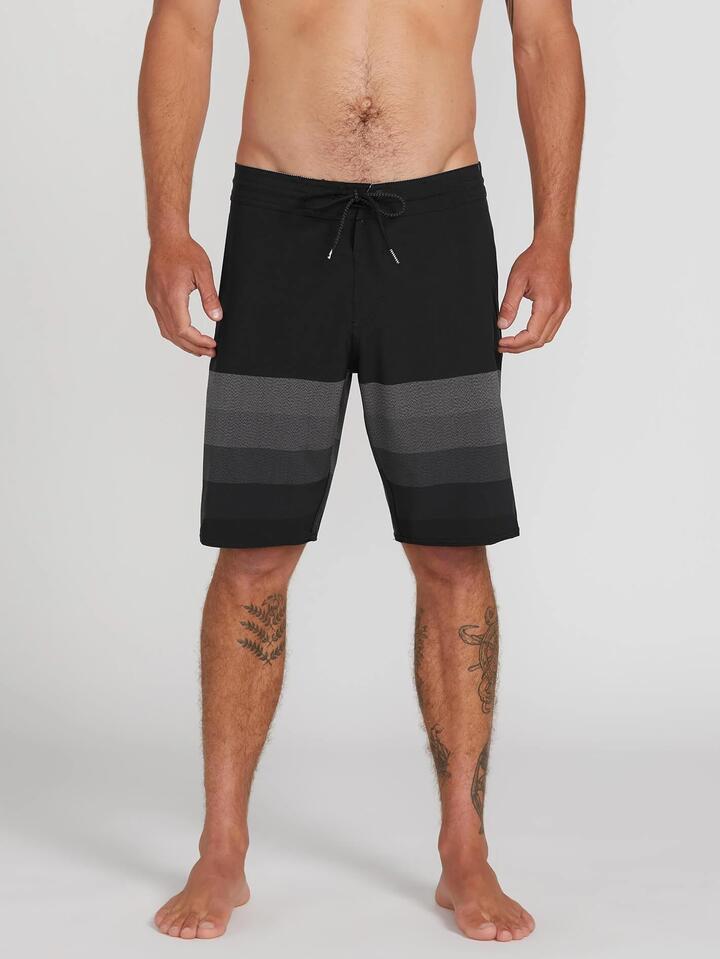 Image of Swimwear. Product name - Volcom Mens Quarta Static Stoney 20" Boardshorts Black in Black colour by brand - Volcom