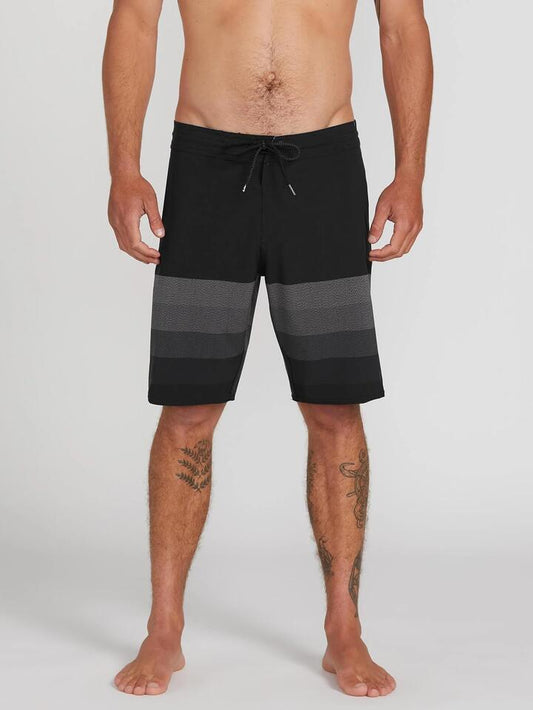 Image of Swimwear. Product name - Volcom Mens Quarta Static Stoney 20" Boardshorts Black in Black colour by brand - Volcom