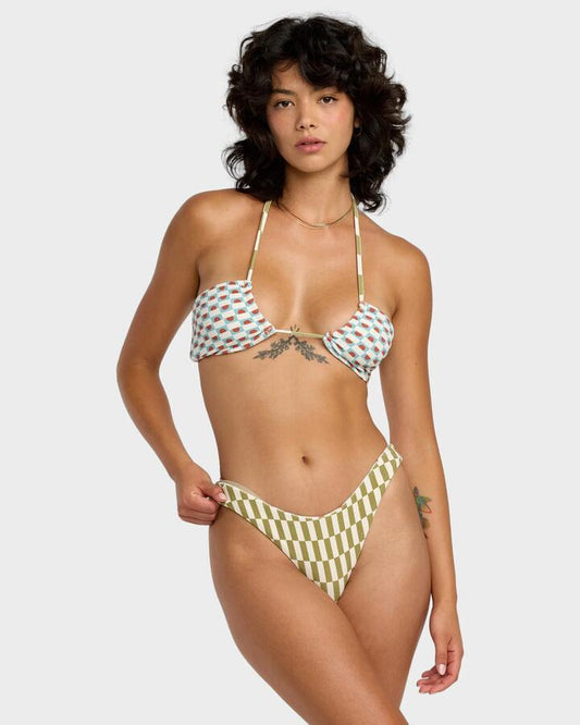 Image of Swimwear. Productname: RVCA Womens Strange Ways Bikini Bottom Sky Blue - in Sky Blue colour by brand - RVCA