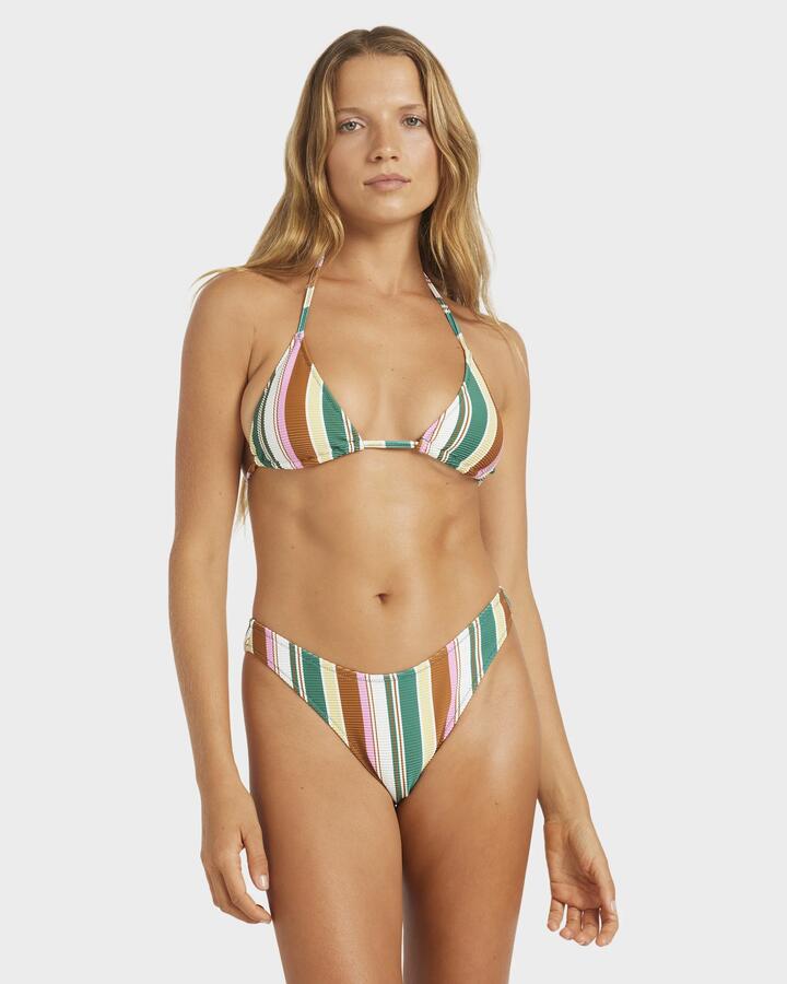 Image of Swimwear. Productname: Roxy Womens Fields Cheeky Bikini Bottom Evergreen - in Evergreen colour by brand - Roxy