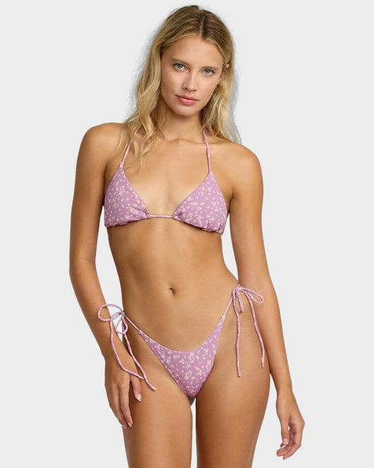 Image of Swimwear. Productname: RVCA Womens Grow Together Halter Tri Bikini Top Winter Orchid - in Winter Orchid colour by brand - RVCA