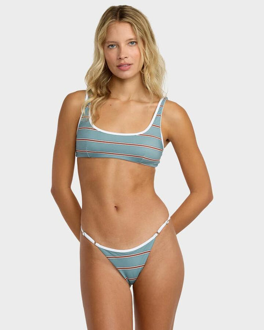 Image of Swimwear. Productname: RVCA Womens Avalon Binded Bikini Bottom Blue Haze - in Blue Haze colour by brand - RVCA