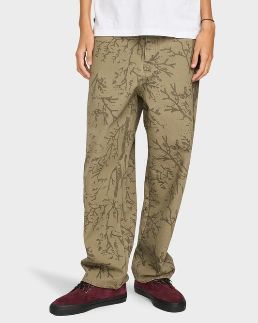 Image of a model wearing Pants. Productname: Element Mens Bigfoot Big 5 Pants Branches - in Branches colour by brand - Element
