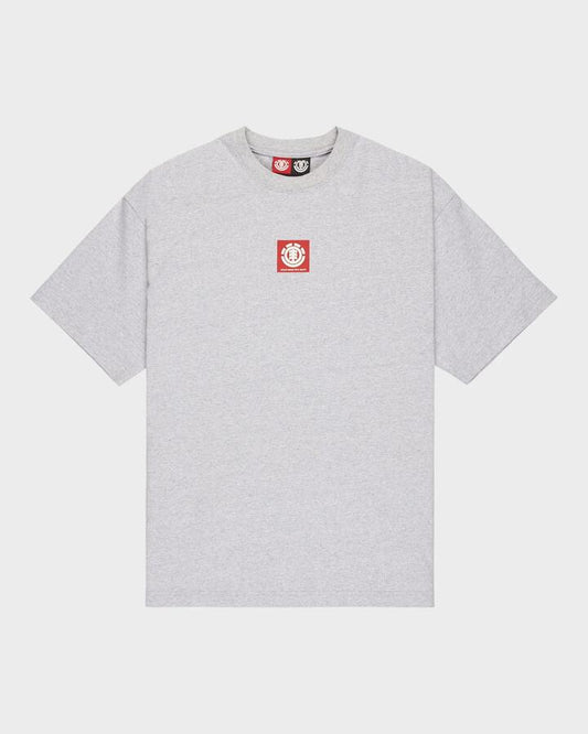Image of T-Shirts. Productname: Element Mens Square Logo T-Shirt Mid Grey Heather - in Mid Grey Heather colour by brand - Element