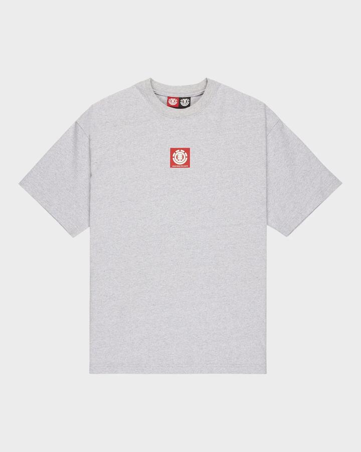Image of T-Shirts. Productname: Element Mens Square Logo T-Shirt Mid Grey Heather - in Mid Grey Heather colour by brand - Element