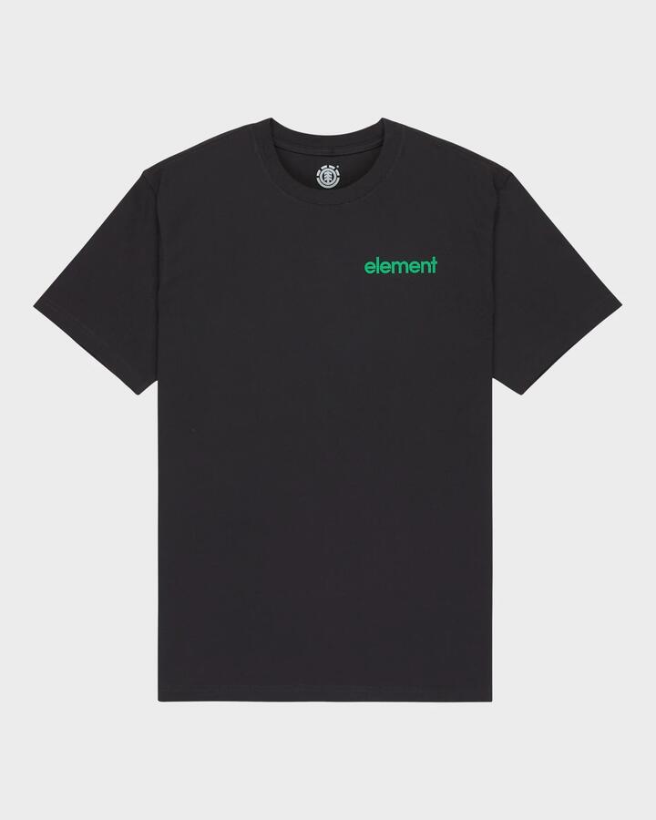 Image of T-Shirts. Product name - Element Mens Stone Age T-Shirt Off Black in Off Black colour by brand - Element