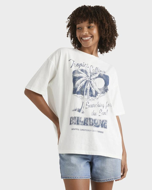Image of T-Shirts. Productname: Billabong Womens This Sunny Time T-Shirt Salt Crystal - in Salt Crystal colour by brand - Billabong
