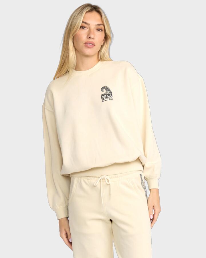 Image of Accessories. Productname: Billabong Womens Sun Wave Livin Crew Neck Whitecap - in Whitecap colour by brand - Billabong