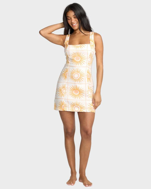 Image of Dresses. Productname: Billabong Womens Sunlit Sky Mini Dress Salt Crystal - in Salt Crystal colour by brand - Billabong