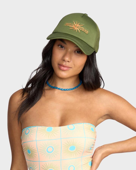 Image of Hats. Productname: Billabong Womens Across Waves Hat Luv Army - in Luv Army colour by brand - Billabong