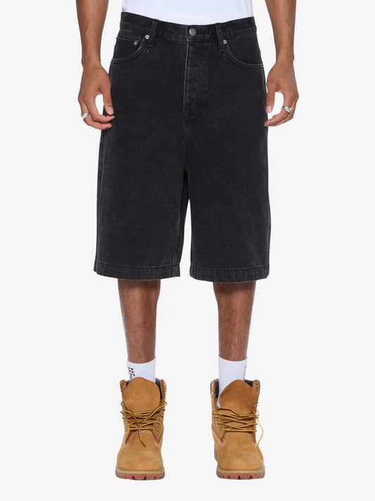 Image of a model wearing Shorts. Productname: Ksubi Maxx Short Noir in Noir colour by brand - Ksubi