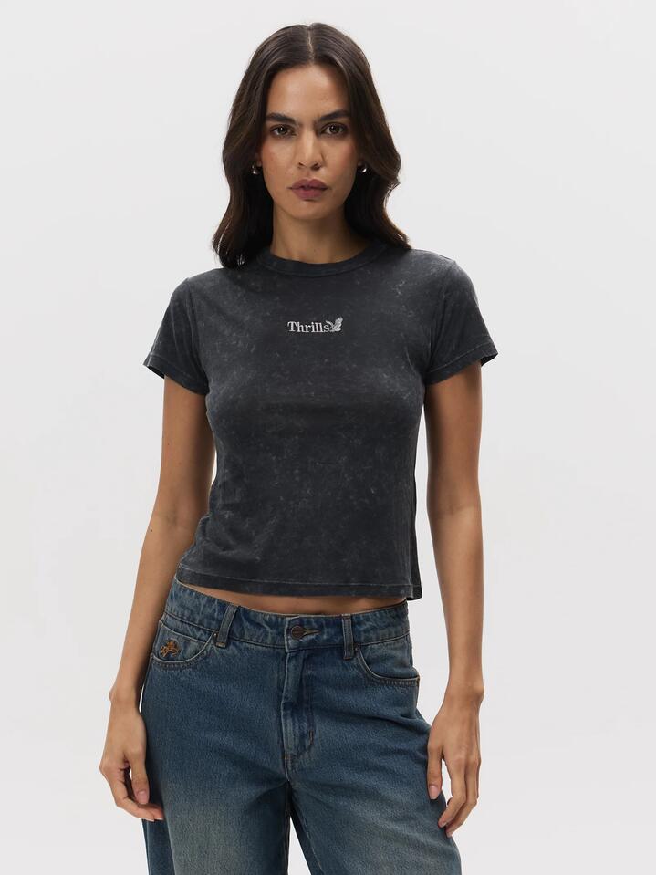 Image of a model wearing Uniforms & Workwear. Productname: Thrills Thrills Workwear Boy Tee in Merch Black colour by brand - Thrills