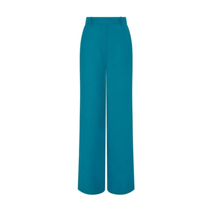 Image of a model wearing Pants. Productname: Darcey Pant in DARK TURQUOISE colour by brand - sass and bide