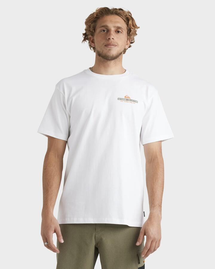Image of T-Shirts. Product name - Quiksilver Mens Cast Out T-Shirt White in White colour by brand - Quiksilver