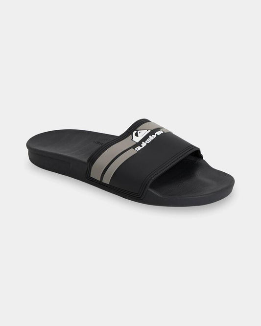 Image of Slippers. Productname: Quiksilver Mens Sunset Slides Black - in Black colour by brand - Quiksilver