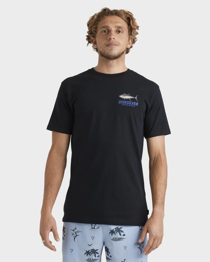 Image of T-Shirts. Product name - Quiksilver Mens Slack Tide T-Shirt Black in Black colour by brand - Quiksilver