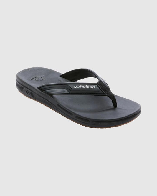 Image of Sandals. Productname: Quiksilver - Mens Makua Thongs - Black - in Black colour by brand - Quiksilver