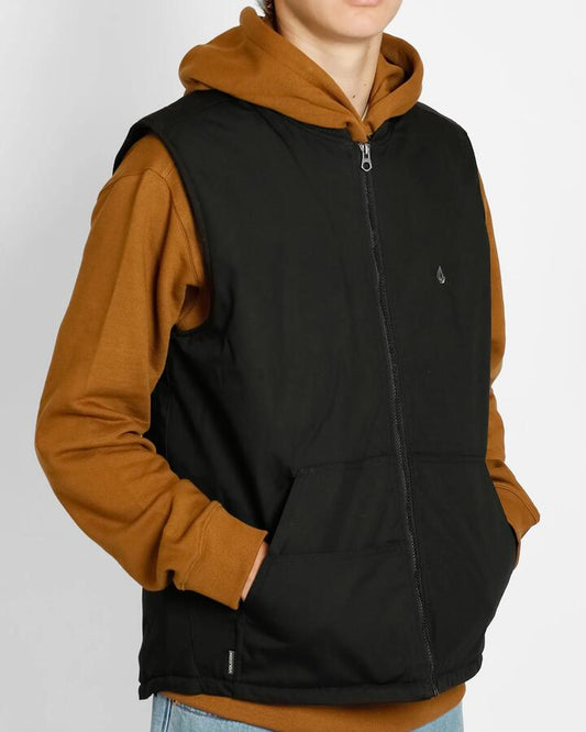 Image of Coats & Jackets. Productname: Volcom Mens Vermano Vest Black - in Black colour by brand - Volcom