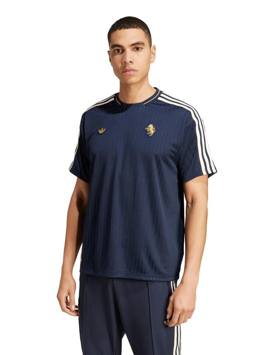 Image of a model wearing Tops. Productname: Adidas Juve Icon Jersey in Legend Ink colour by brand - Adidas