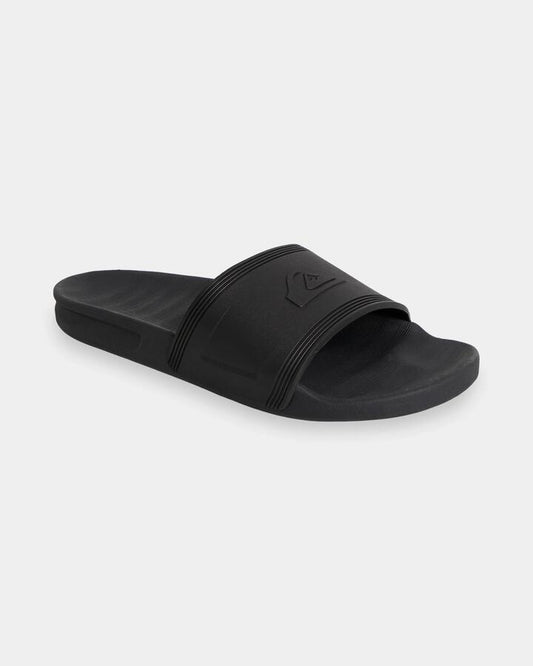 Image of Slippers. Productname: Quiksilver - Mens Dockyard Slides - Black - in Black colour by brand - Quiksilver