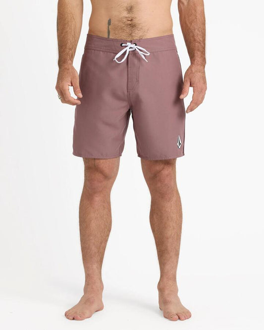 Image of Swimwear. Productname: Volcom Mens Lawton 18" Boardshorts Bordeaux Brown - in Bordeaux Brown colour by brand - Volcom