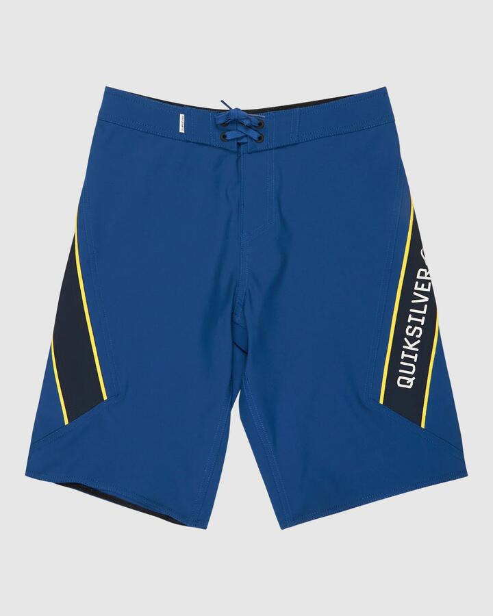 Image of Swimwear. Productname: Quiksilver Boys 8-16 Surfsilk Clicker Yth 19 Boardshorts Monaco Blue - in Monaco Blue colour by brand - Quiksilver