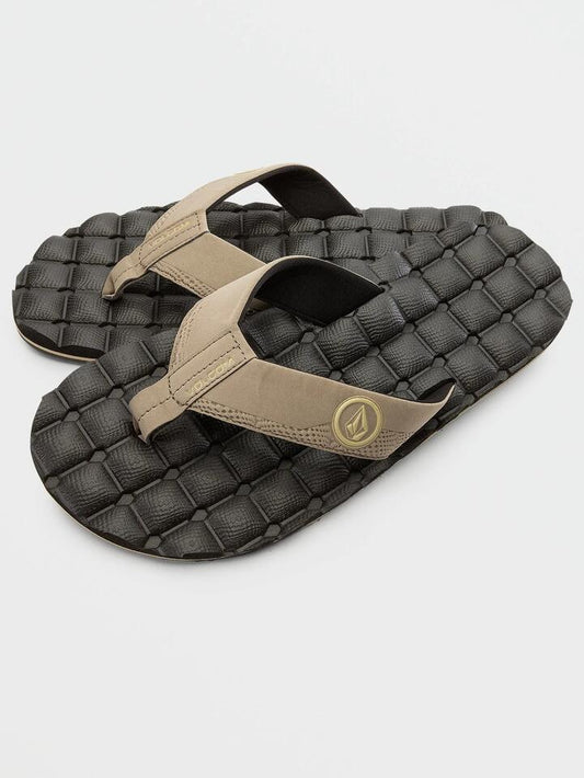 Image of Sandals. Productname: Volcom - Mens Recliner Thongs - Khaki - in Khaki colour by brand - Volcom